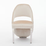 Louis Marble & Chrome Dining Table With Santos Curve Velvet Chairs
