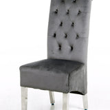 Elina Grey Marble Dining Table With Sofia Grey Chairs
