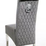 Elina Grey Marble Dining Table With Sofia Grey Chairs