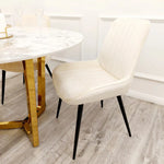 Dido Luxury Plush Velvet Dining Chair - 6 Colours-Esme Furnishings