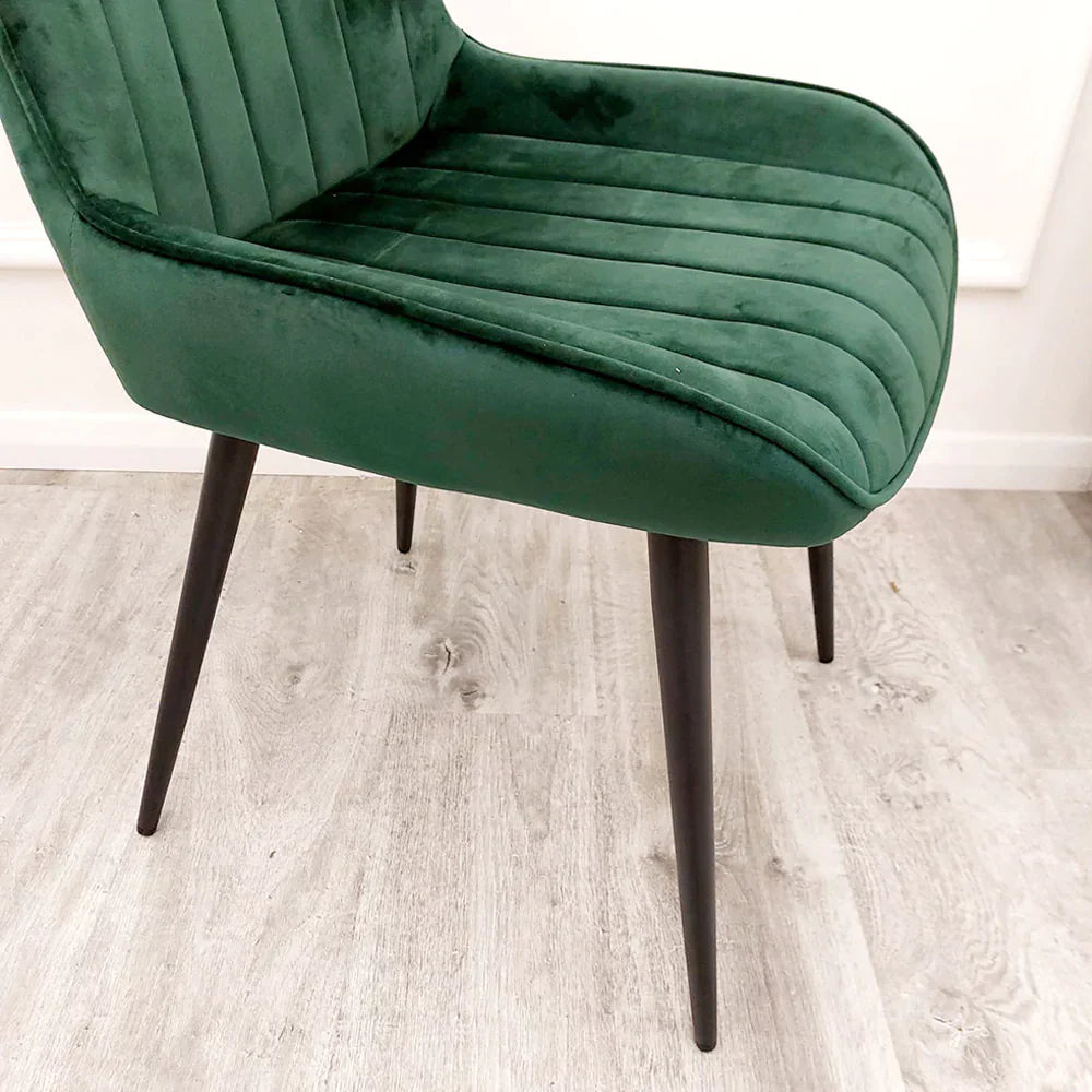 Dido Luxury Plush Velvet Dining Chair - 6 Colours-Esme Furnishings