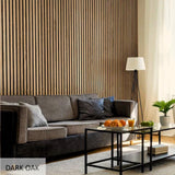 Acoustic Slatted Wall Panels Pack Of x4 240cm x 60cm - Range of Colours