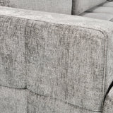 Sena Large Grey Plush Velvet Luxury U Shape Sofabed Sofa