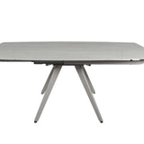 Cambridge 120-180cm Beige Ceramic Stone Swivel Extending Marble Dining Table