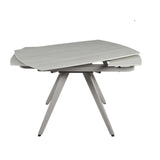 Cambridge 120-180cm Beige Ceramic Stone Swivel Extending Marble Dining Table
