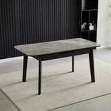 Arizona Extending Grey Ceramic Table With Palermo Chairs