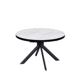 Danello 120-160cm Oval Round White Ceramic Marble Dining Table