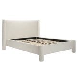 LPD Home Dena Snow Boucle Velvet Double Bed Frame