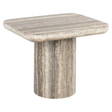 Richmond Interiors Denizly Grey Faux Travertine End Table