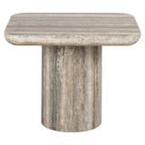 Richmond Interiors Denizly Grey Faux Travertine End Table