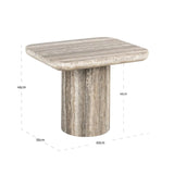 Richmond Interiors Denizly Grey Faux Travertine End Table