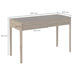DI Designs Abberley Brown & Gold 2 Drawer Desk