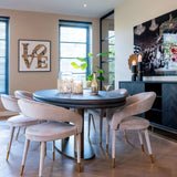 Richmond Interiors Gia Khaki Velvet Dining Chair
