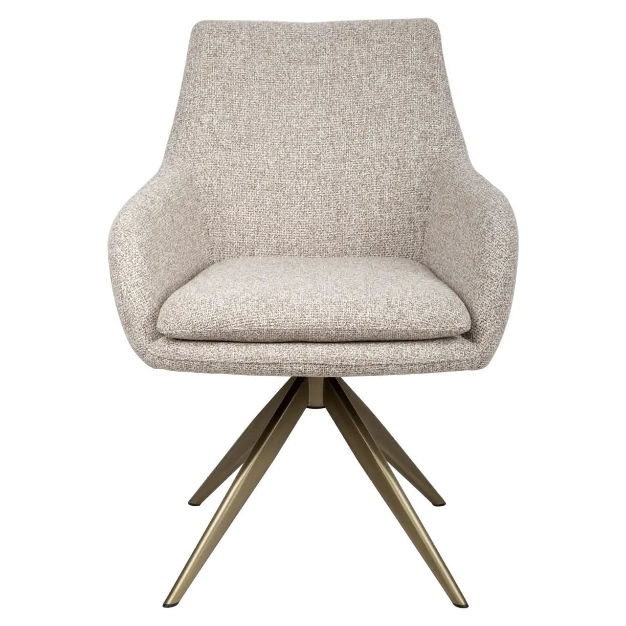 Richmond Interiors Lisonne Cayenne Brown Swivel Dining chair