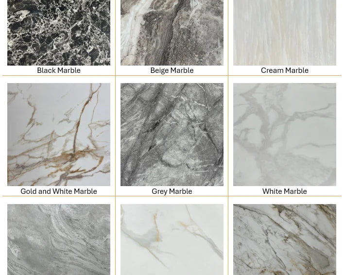 Arianna Gold Marble 180cm Dining Table In 10 Colours