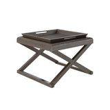 DI Designs Bentley Grey Oak Cross Leg End Table