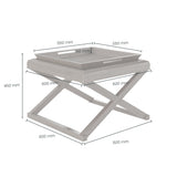 DI Designs Bentley Grey Oak Cross Leg End Table