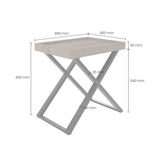 DI Designs Pershore Aged Oak Wood Crossed Leg Side Table