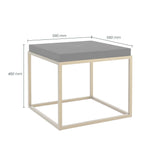 DI Designs Norton Black Oak Wood & Gold Square Side Table