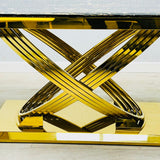 Elina Gold Marble 120cm Coffee Table In 2 Colours