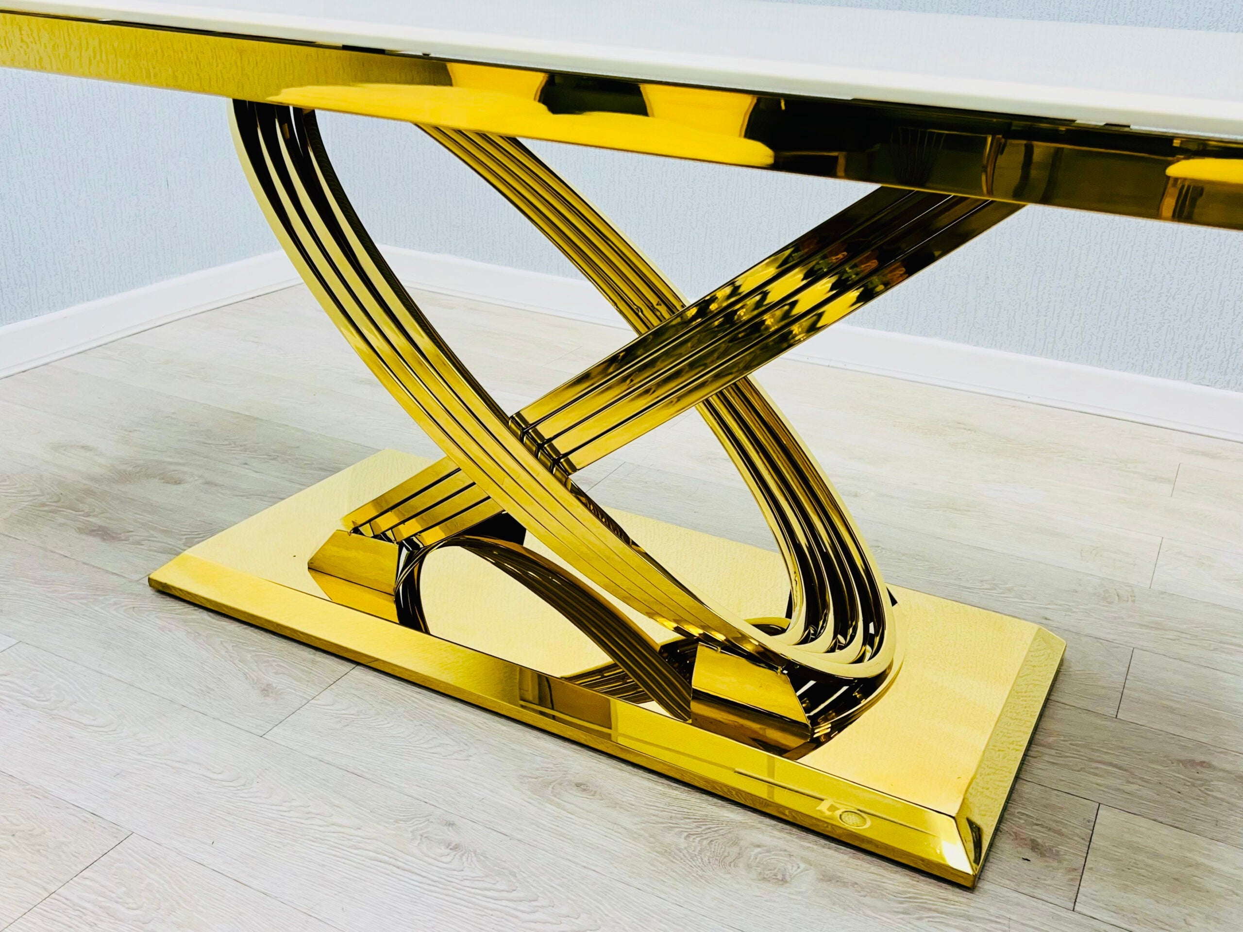 Elina Gold Marble 120cm Coffee Table In 2 Colours