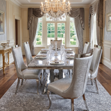 Elina 160cm Gold Marble Dining Table with Rocky Chairs