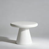 Emilia White Micro Cement Set of 2 Round Tables