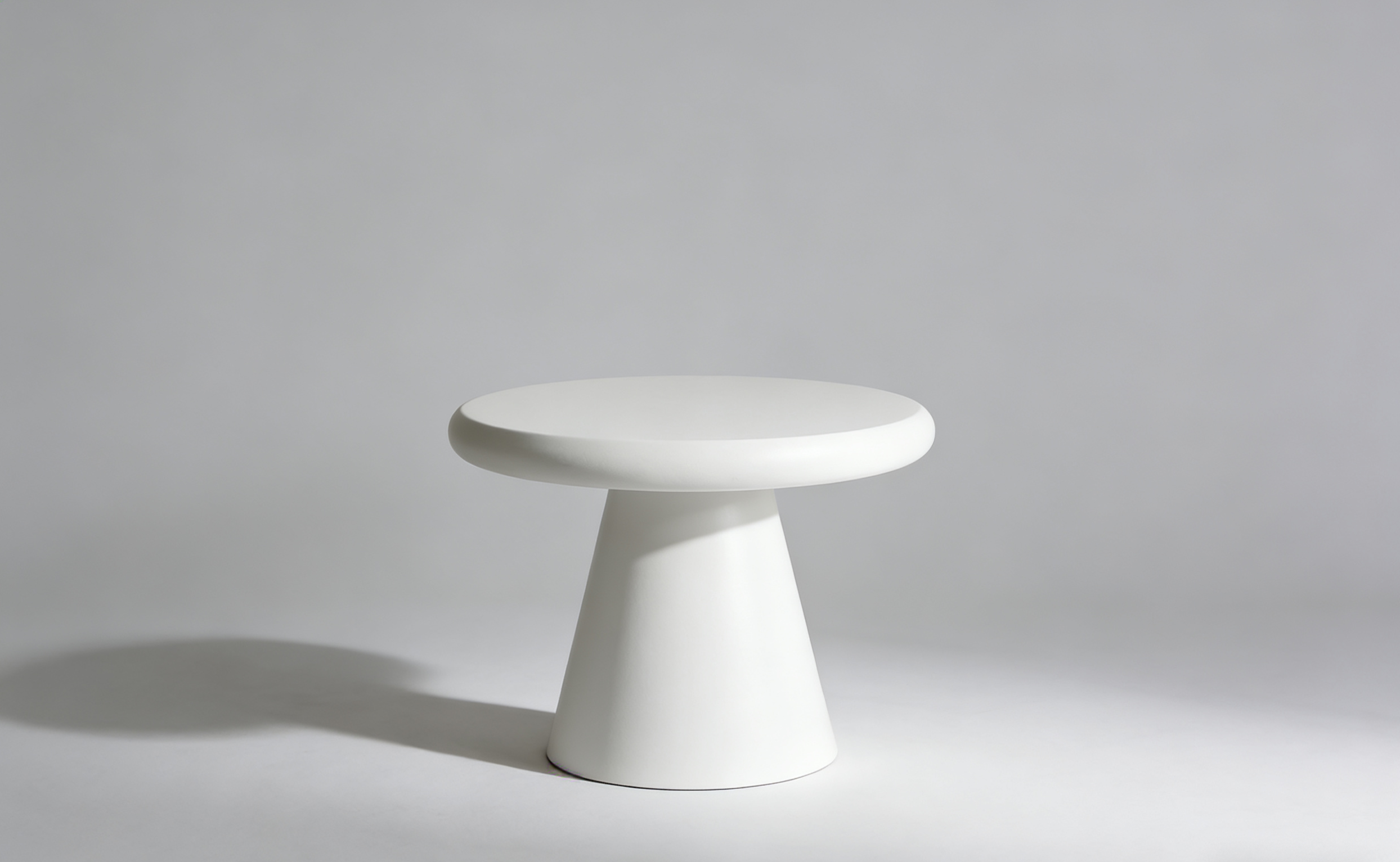 Emilia White Micro Cement Set of 2 Round Tables