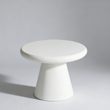 Emilia White Micro Cement Set of 2 Round Tables