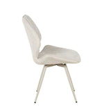 Sydney 160cm Cream Gold Ceramic Marble Dining Table With Beige Velvet Dining Chairs