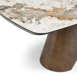 Feretti 180-260cm Italian Pandora Ceramic Marble Side Extending Dining Table
