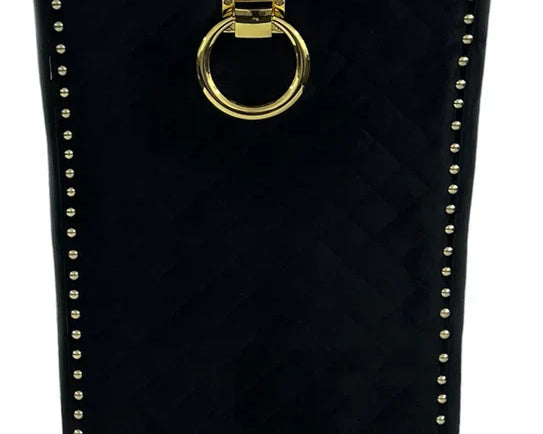 Lucy Gold Ring Knocker Quilted Slim Back Gold Plush Velvet Dining Chair Gold Legs In 3 Colours
