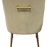 Milan Gold Handle Knocker Plush Velvet Dining Chair Gold Legs In 2 Colours