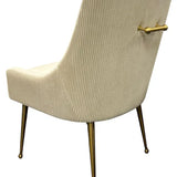 Milan Gold Handle Knocker Plush Velvet Dining Chair Gold Legs In 2 Colours