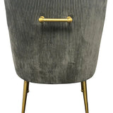 Milan Gold Handle Knocker Plush Velvet Dining Chair Gold Legs In 2 Colours