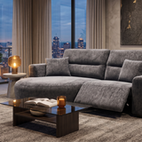 Denver Sofa Black Electric Recliner Left Hand