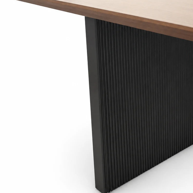 Genesis Walnut Wooden Ribbed 180cm Dining Table