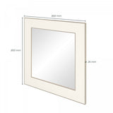 DI Designs Hampton Ivory Shagreen & Gold Square Wall Mirror