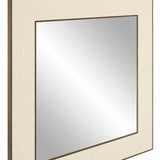DI Designs Hampton Ivory Shagreen & Gold Square Wall Mirror