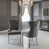 Sofia Grey Marble Dining Table with Henley Knocker Chairs