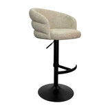 Richmond Interiors Nikki Biscotti Chenille Swivel Bar Stool