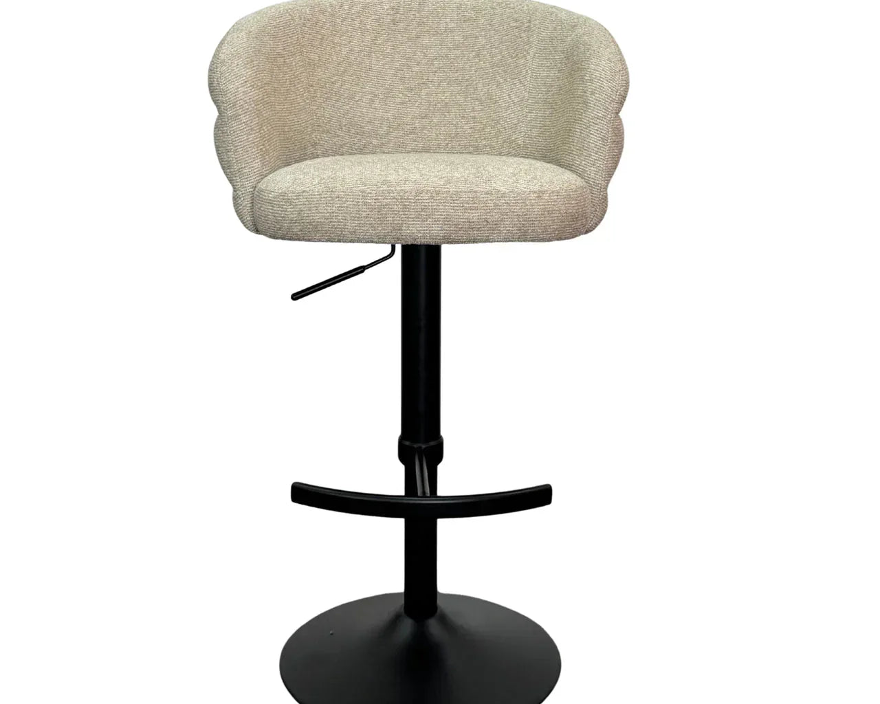 Richmond Interiors Nikki Biscotti Chenille Swivel Bar Stool