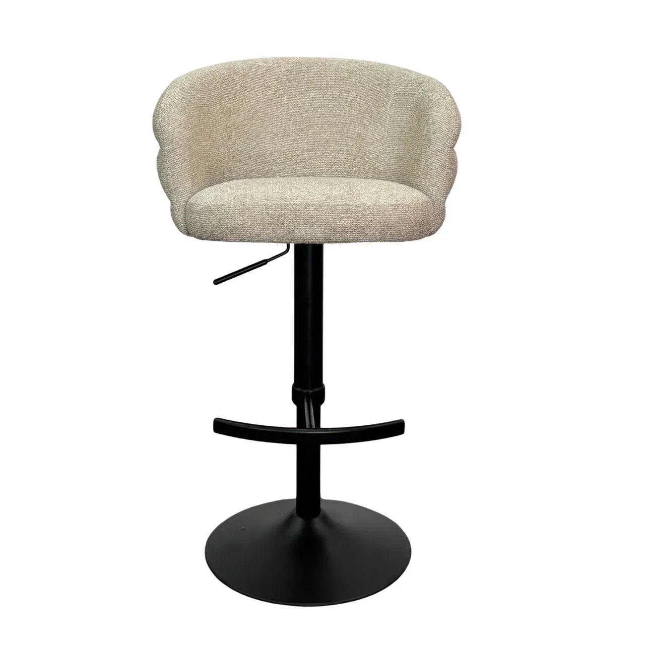 Richmond Interiors Nikki Biscotti Chenille Swivel Bar Stool
