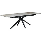 Montrose 180–240cm Whisper Jade Gold Ceramic Marble Extending Dining Table
