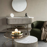 Libra Interiors Belvedere Aged Gold Console Table