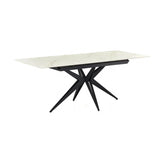 Regent 160-200cm White/Gold Ceramic Marble Extending Dining Table