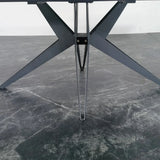 Regent 160-200cm White/Gold Ceramic Marble Extending Dining Table