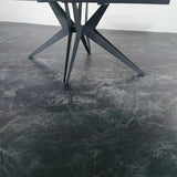 Regent 160-200cm White/Gold Ceramic Marble Extending Dining Table