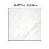 Regent 160-200cm White/Gold Ceramic Marble Extending Dining Table