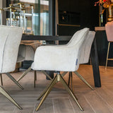 Richmond Interiors Aline Swivel Chair in Khaki Velvet